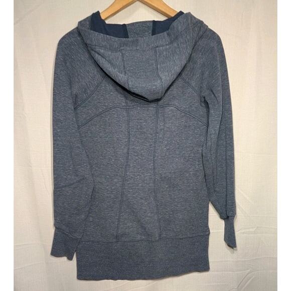 Athleta Women's CYA Strength Hoodie 2 Sz Large Navy Heather Space Dye #721862 - Picture 6 of 9